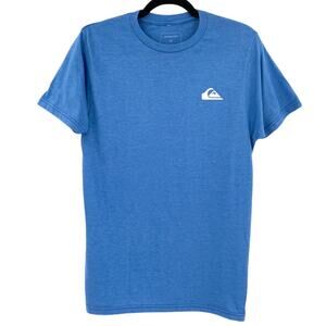 Quiksilver Mens Blue Heathered Tee T-Shirt Regular Fit Size Small